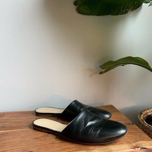 Emerson Fry Black Leather Mule Slides Size US 8
